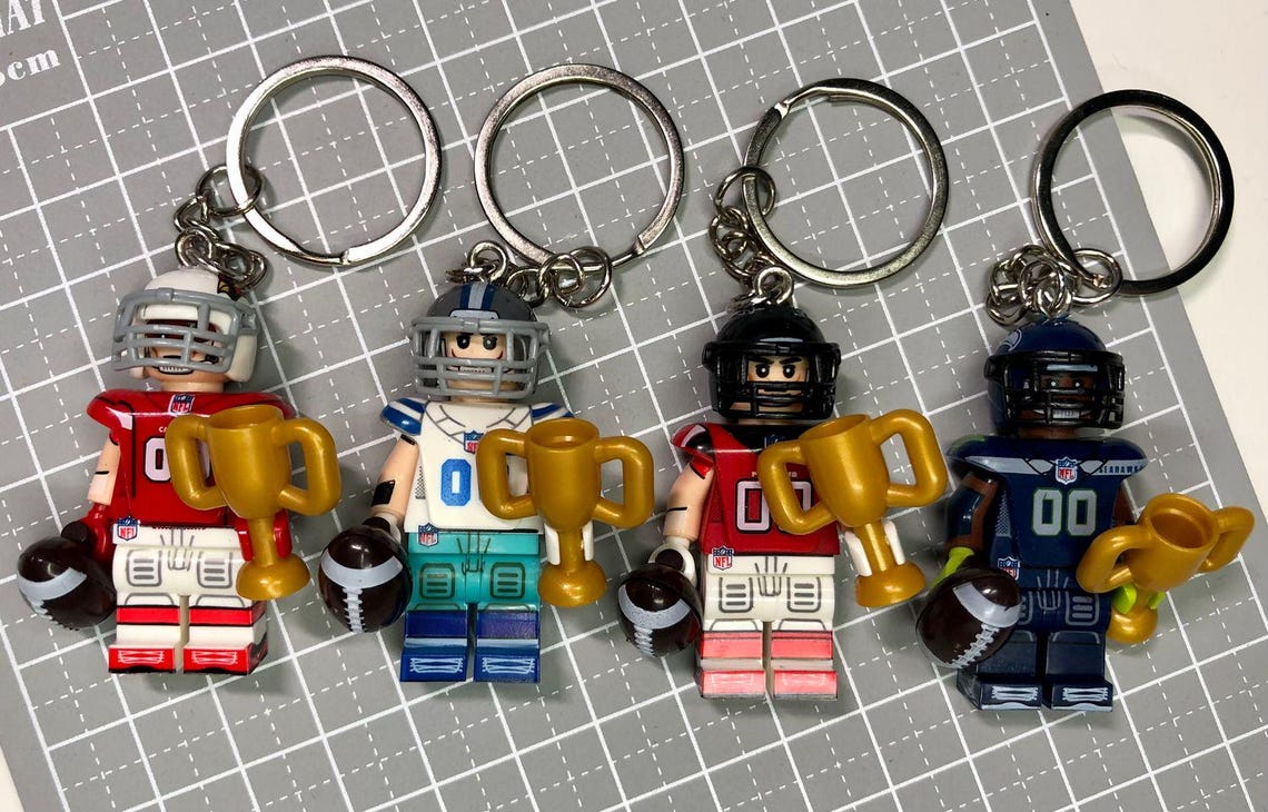 Custom made football themed keyring/keychain/Ornament - Choose from 49ers/Chargers/Ravens/Broncos/Cowboys/Bears/Bills/Chiefs and more - Image 4