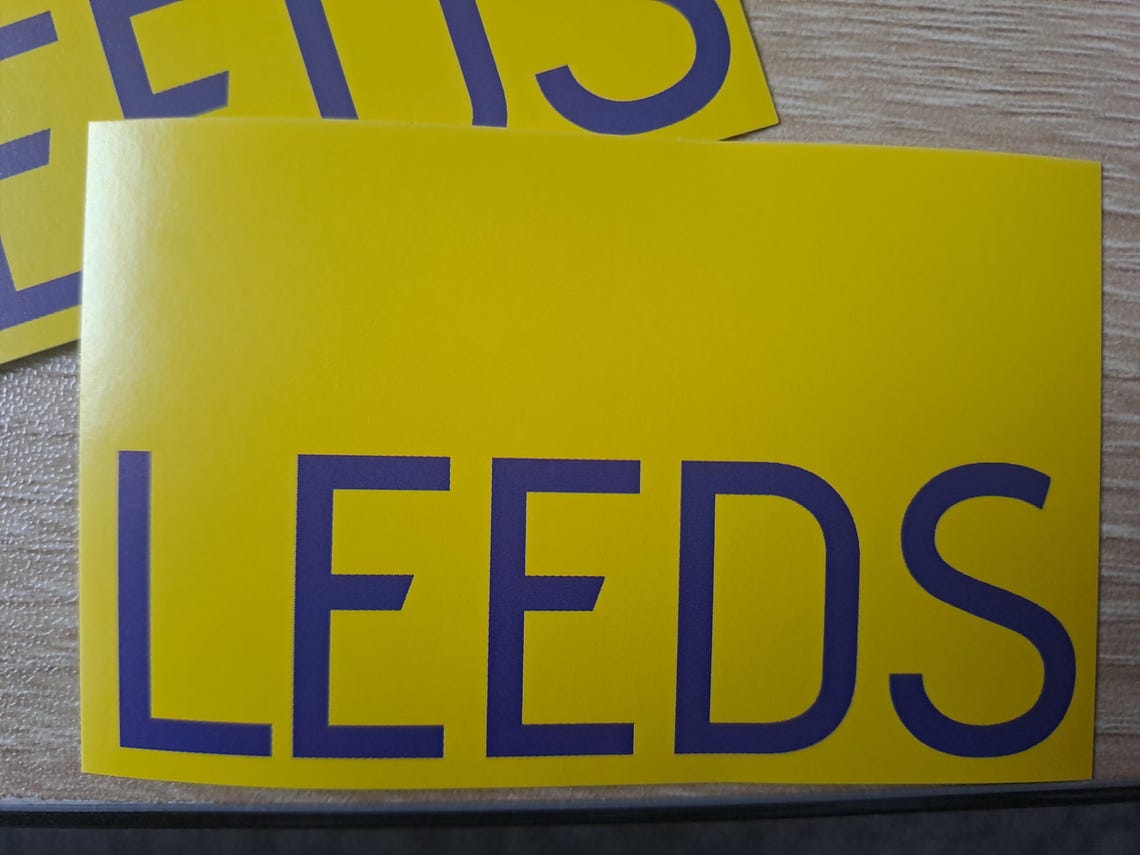 Leeds United Stickers X30 LUFC- Easy Peel. Football gift Ideas. Crafts. - Image 4
