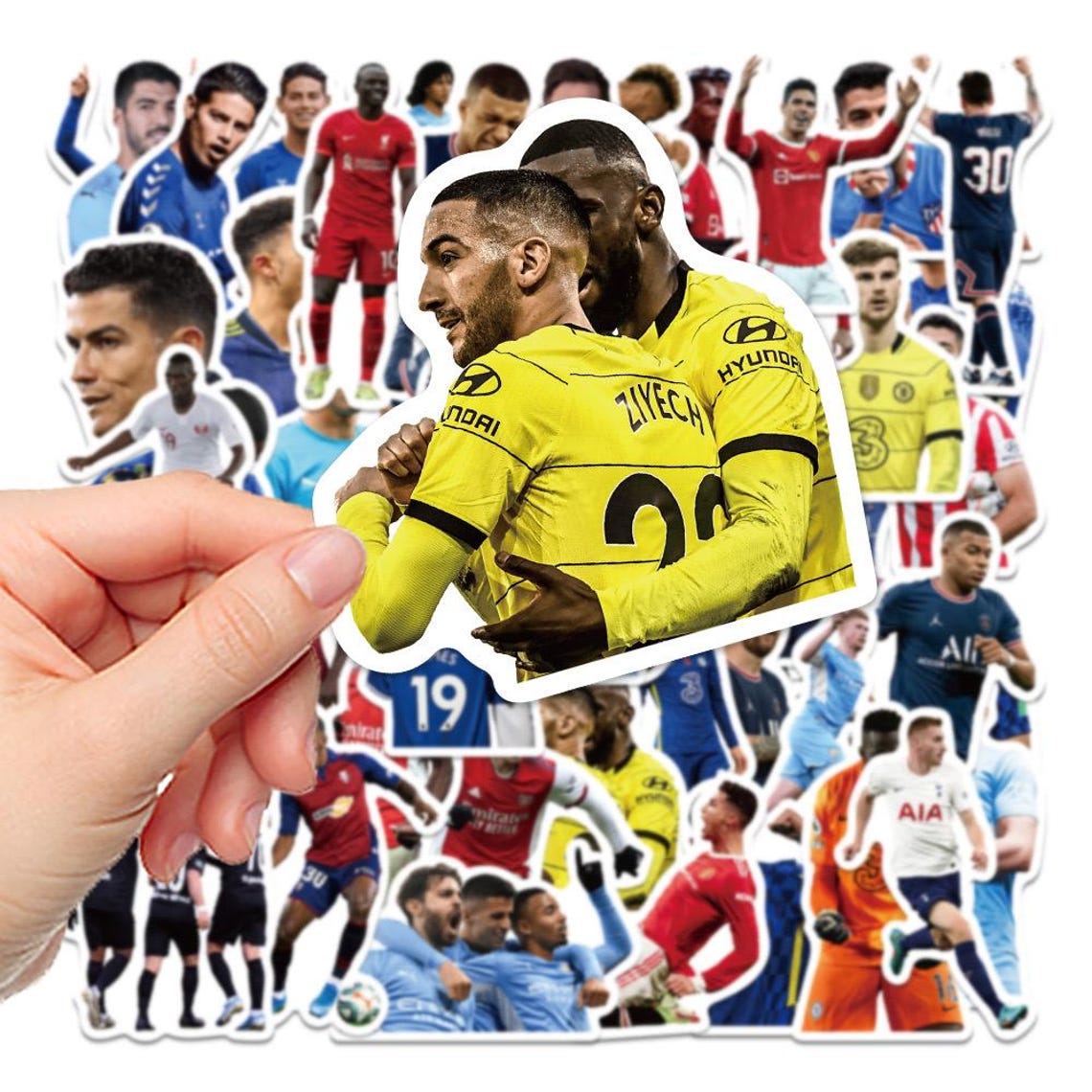 World Cup Star Stickers: Q-Version Football Decals, Waterproof Vinyl (50/54 Pcs) - Image 5