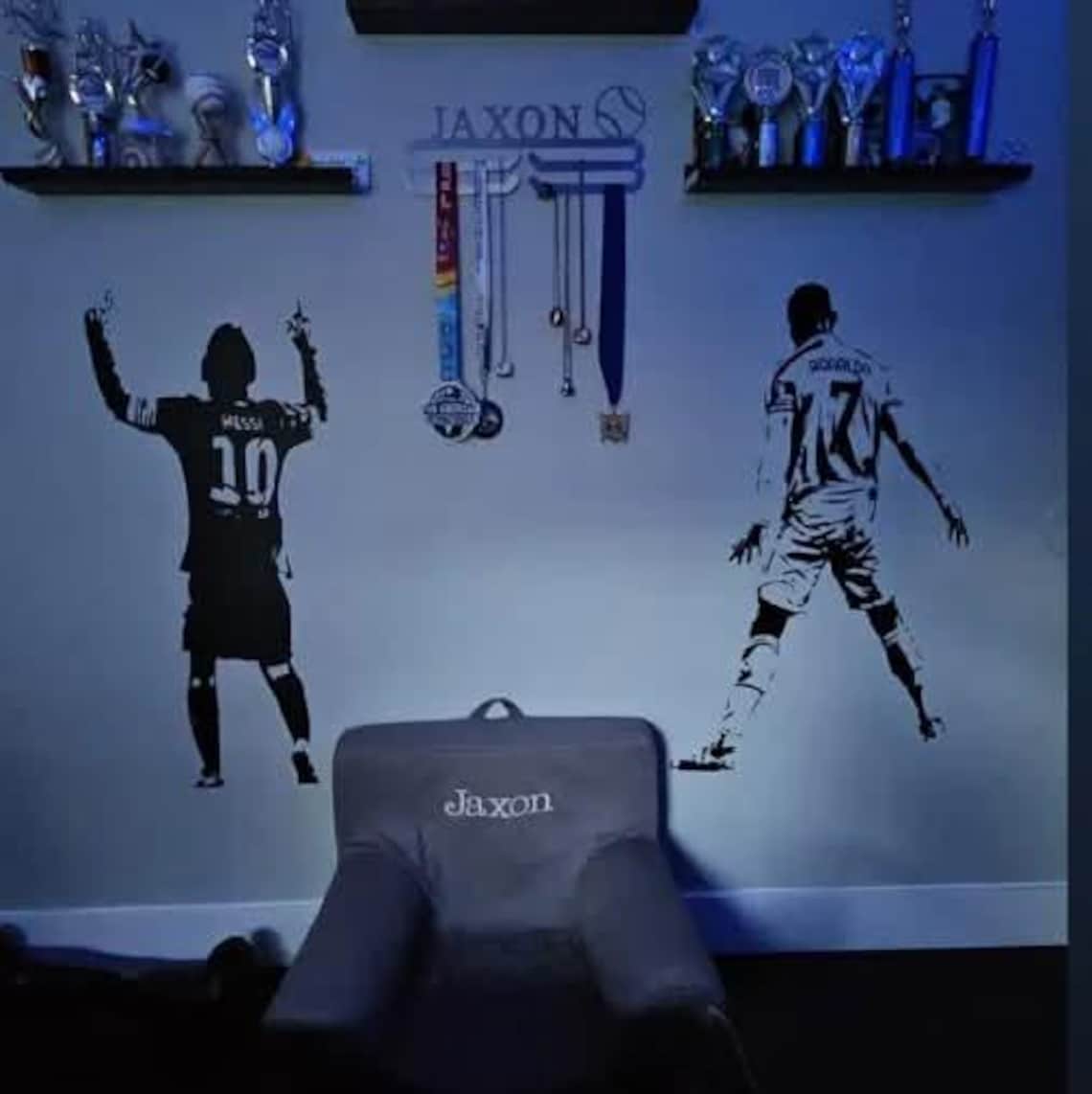 Messi and Ronaldo - Football Wall Art - Wall Sticker - Vinyl Transfer - Decal - Kids Bedroom - Image 5