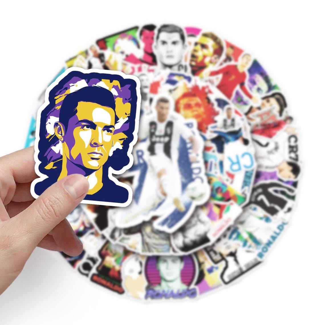 Football Superstar C.Ronaldo Stickers Pack: DIY Creative Waterproof Vinyl Decals(50/52/102Pcs) - Image 11