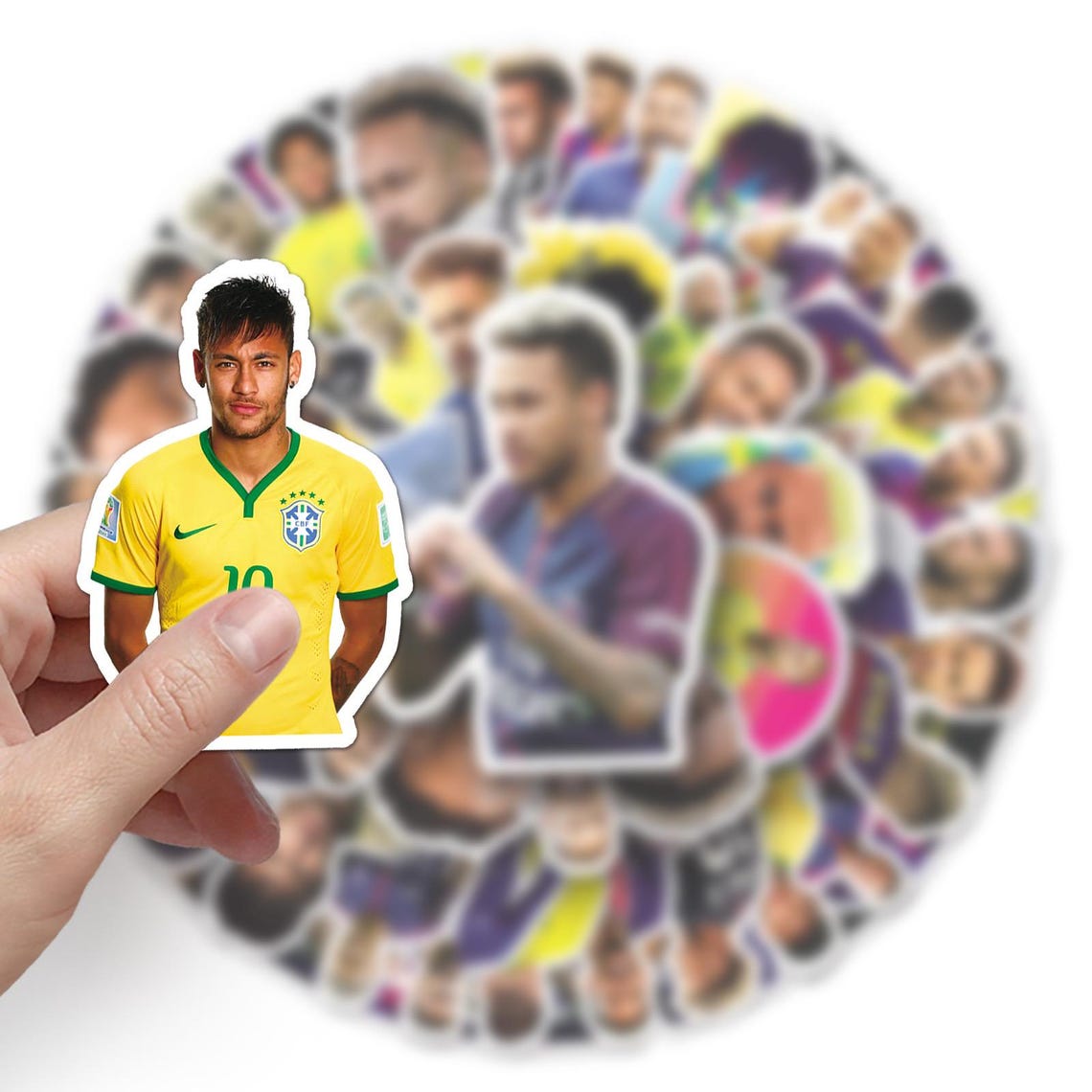 Brazilian Football Superstar Neymar Stickers Pack: DIY Waterproof Vinyl Decals(50Pcs/set) - Image 10