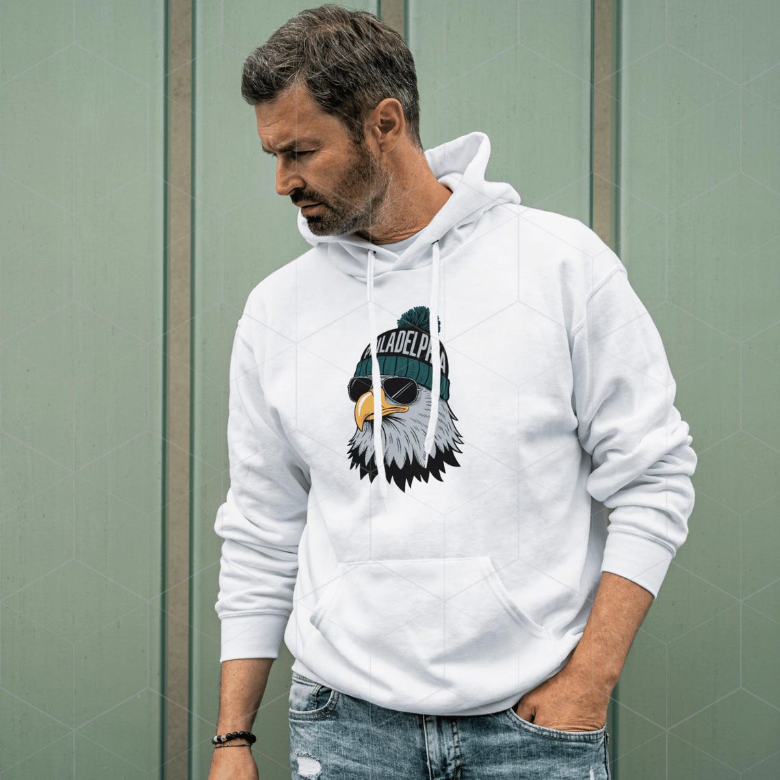 Philadelphia Football Eagle Winter Hat Digital Design - svg,png,dxf,eps,pdf for Cricut, Sublimation, T-Shirts, Hats, Mugs, Stickers&Crafts - Image 7