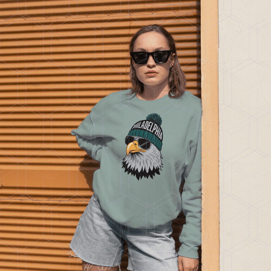 Philadelphia Football Eagle Winter Hat Digital Design - svg,png,dxf,eps,pdf for Cricut, Sublimation, T-Shirts, Hats, Mugs, Stickers&Crafts - Image 6