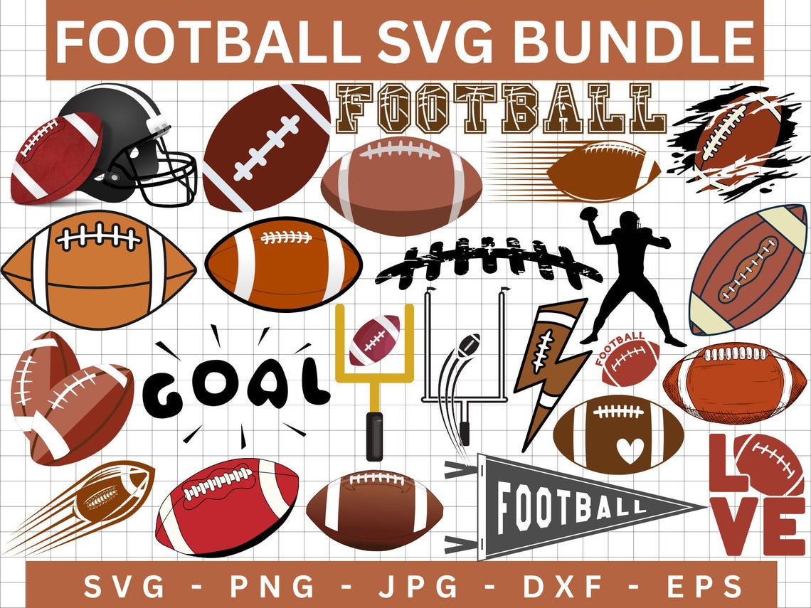 Football SVG,DIY Football Svg,Football Silhouette,Football PNG,Football laces,Football Cut File For Cricut,Football Cut File,Cameo - Image 2