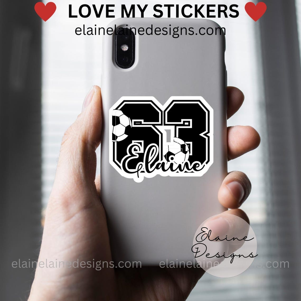 Soccer Stickers, Soccer number, Soccer ball, Custom Soccer Sticker, Custom Football Sticker, Personalized Soccer sticker, EED-Sports-301 - Image 6