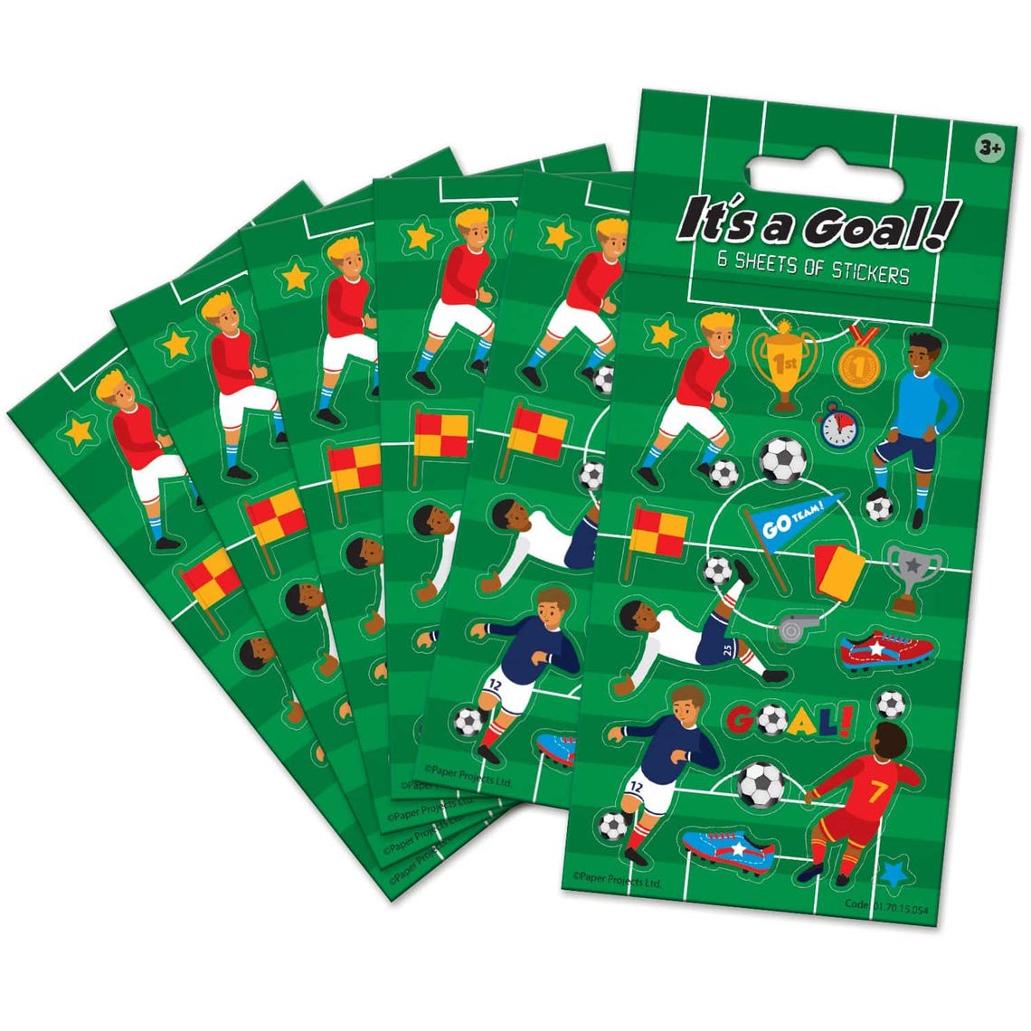 It's A Goal! Football Party Stickers Perfect for Loot Bag Fillers (6 Sheets) - Image 2