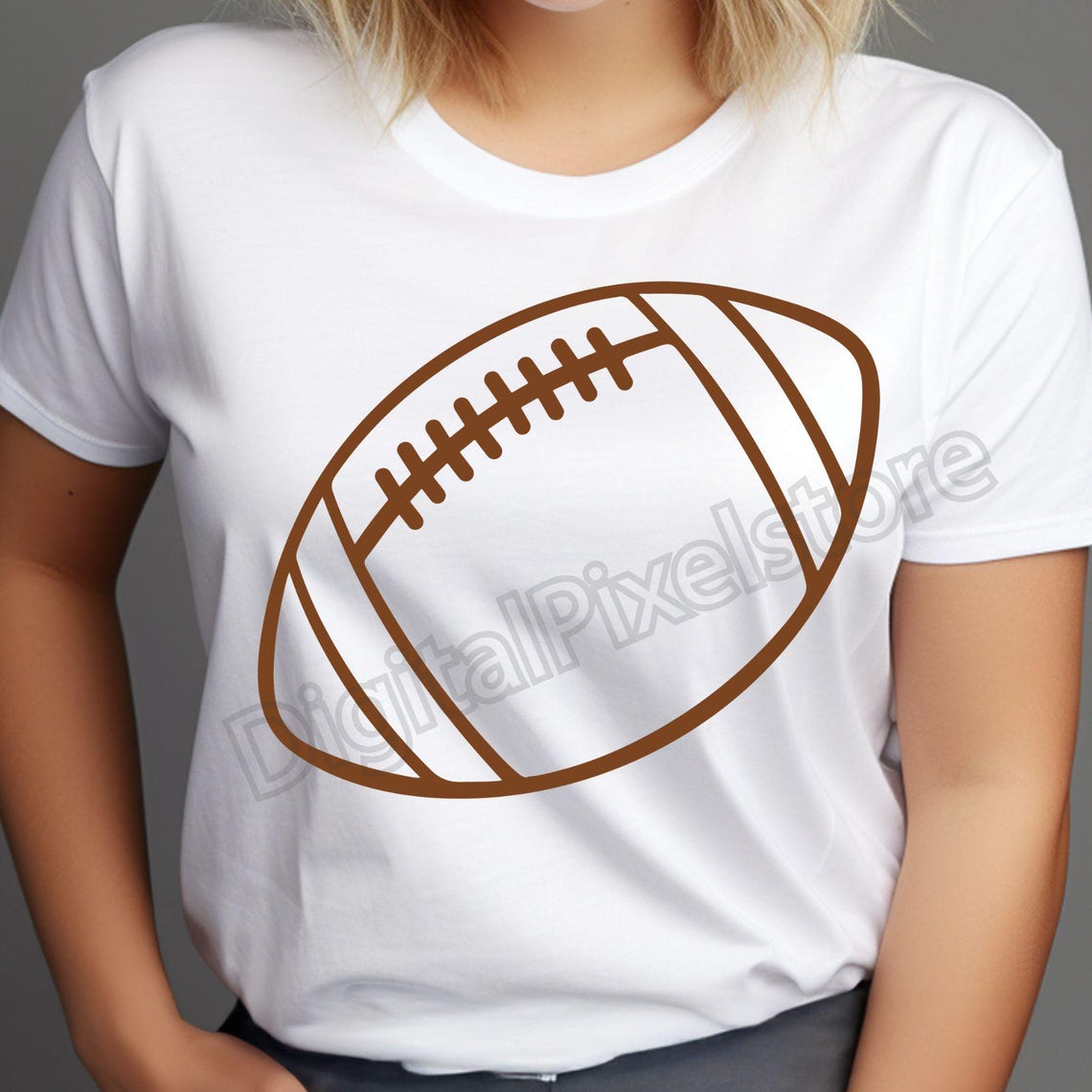 Football SVG Bundle: Sports Silhouette, Monogram Frame (Digital Download) - Image 4