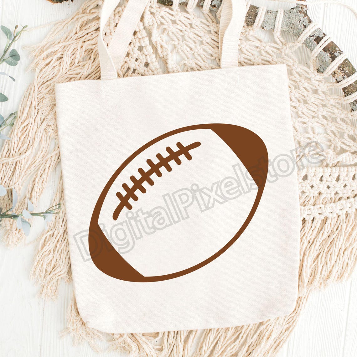 Football SVG Bundle: Sports Silhouette, Monogram Frame (Digital Download) - Image 8