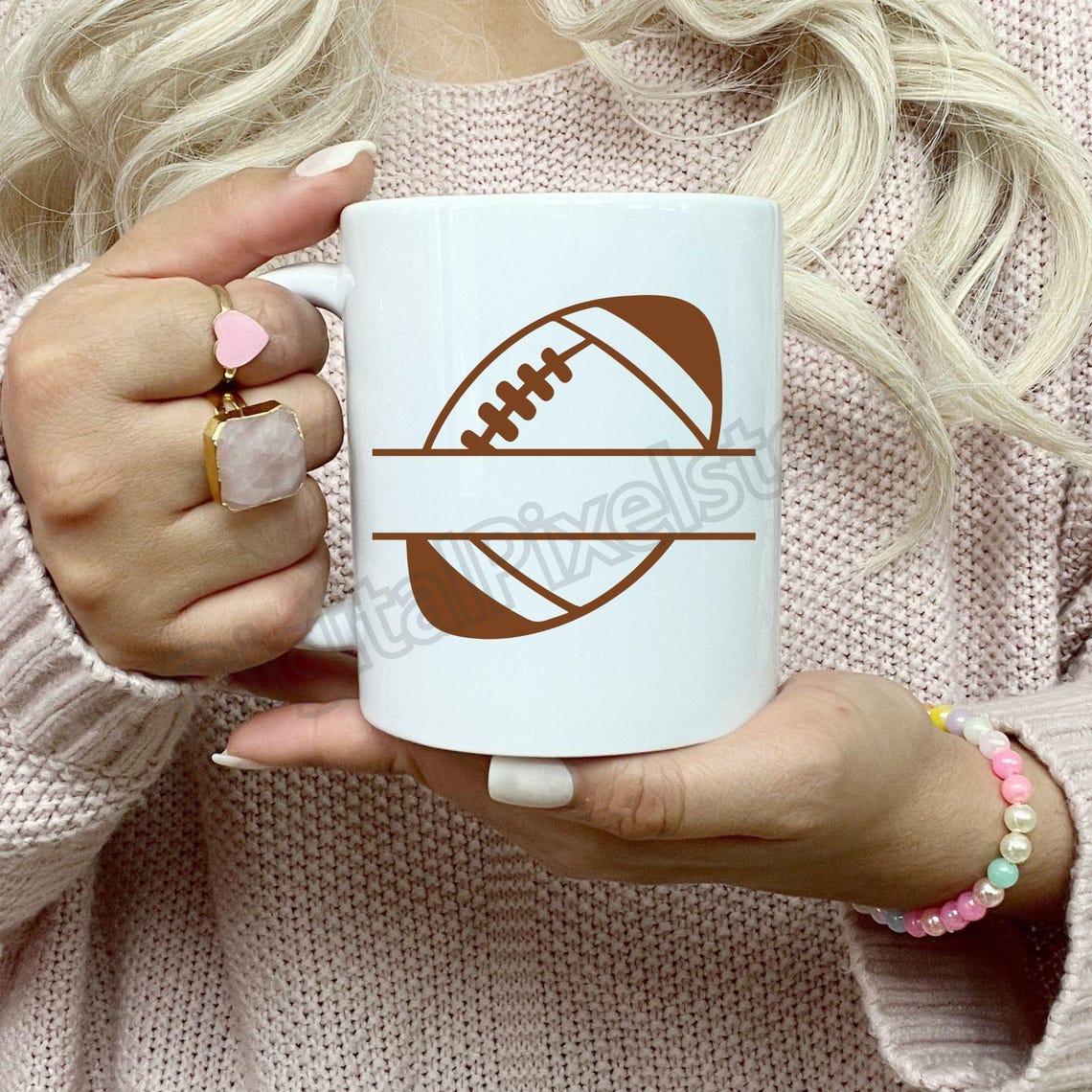 Football SVG Bundle: Sports Silhouette, Monogram Frame (Digital Download) - Image 10