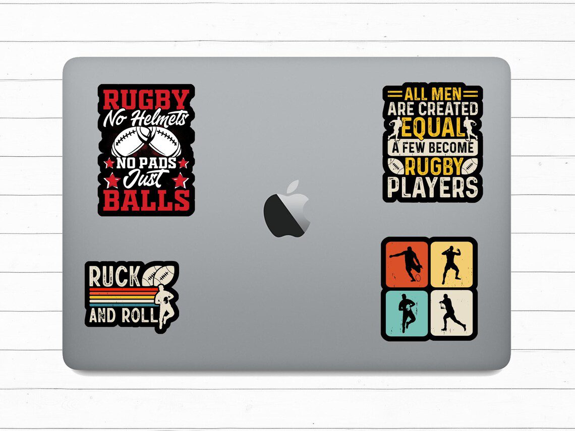 Funny rugby stickers, sport stickers for laptops, water bottles , sarcastic rugby sticker, rugby gift, father's day gift idea for him - Image 4