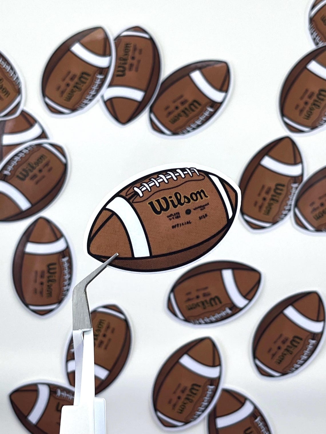 Hand-Drawn Football Sticker – Water-Resistant Vinyl, Sports Decal, Laptop, Water Bottle, Scratch-Resistant, Durable - Image 2