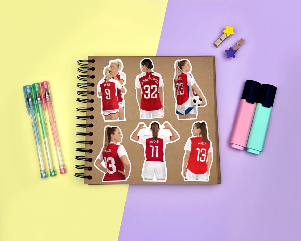Lia Walti Vinyl Sticker, Womens Football Sticker, Arsenal Women Stickers, Womens Football Gifts, England Women Football, Lionesses Sticker - Image 6