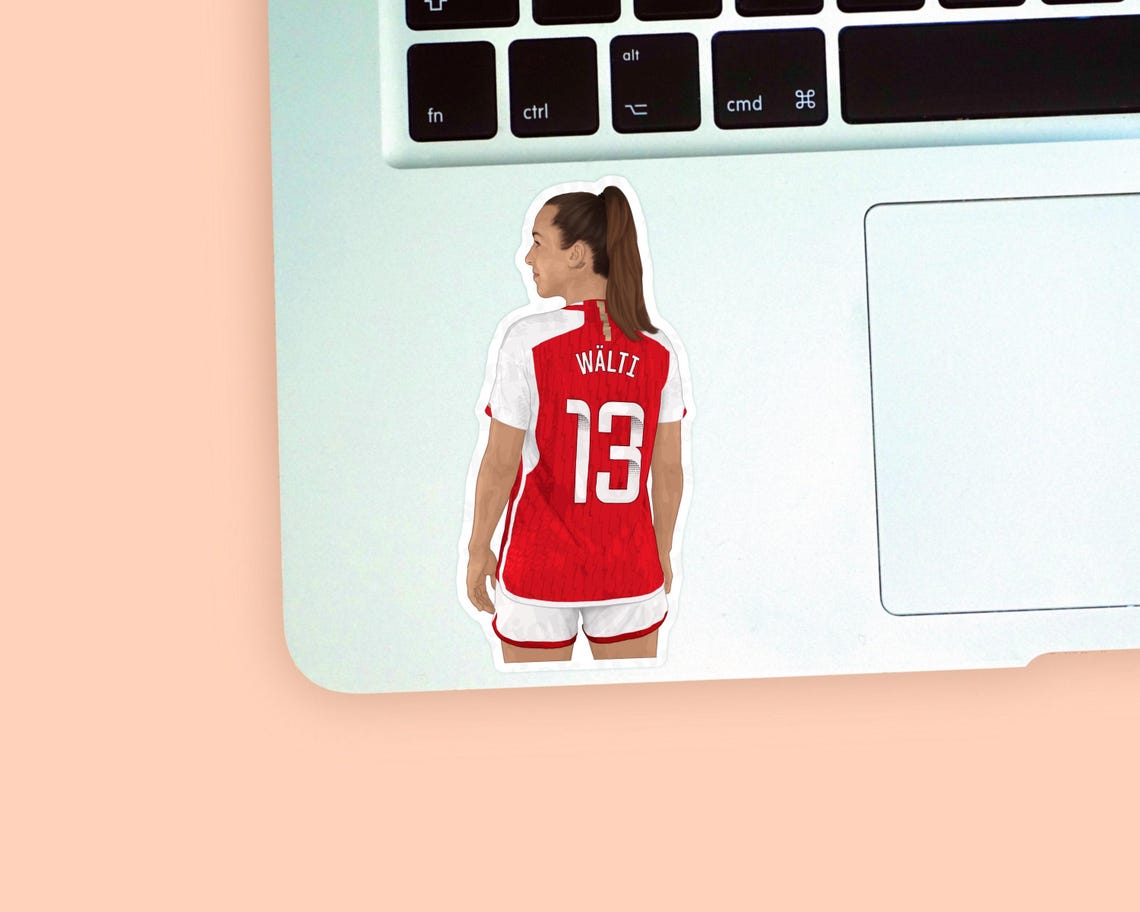 Lia Walti Vinyl Sticker, Womens Football Sticker, Arsenal Women Stickers, Womens Football Gifts, England Women Football, Lionesses Sticker - Image 3