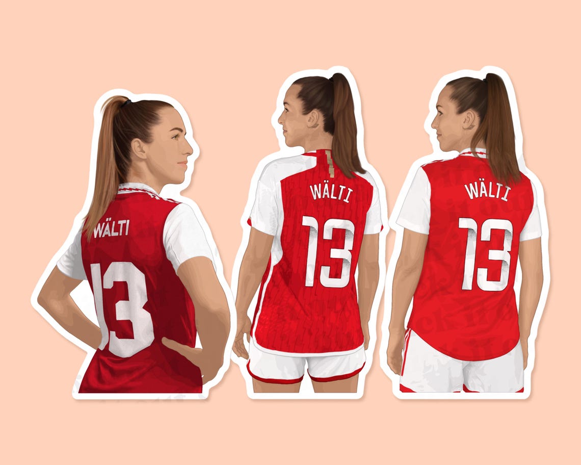 Lia Walti Vinyl Sticker, Womens Football Sticker, Arsenal Women Stickers, Womens Football Gifts, England Women Football, Lionesses Sticker - Image 2