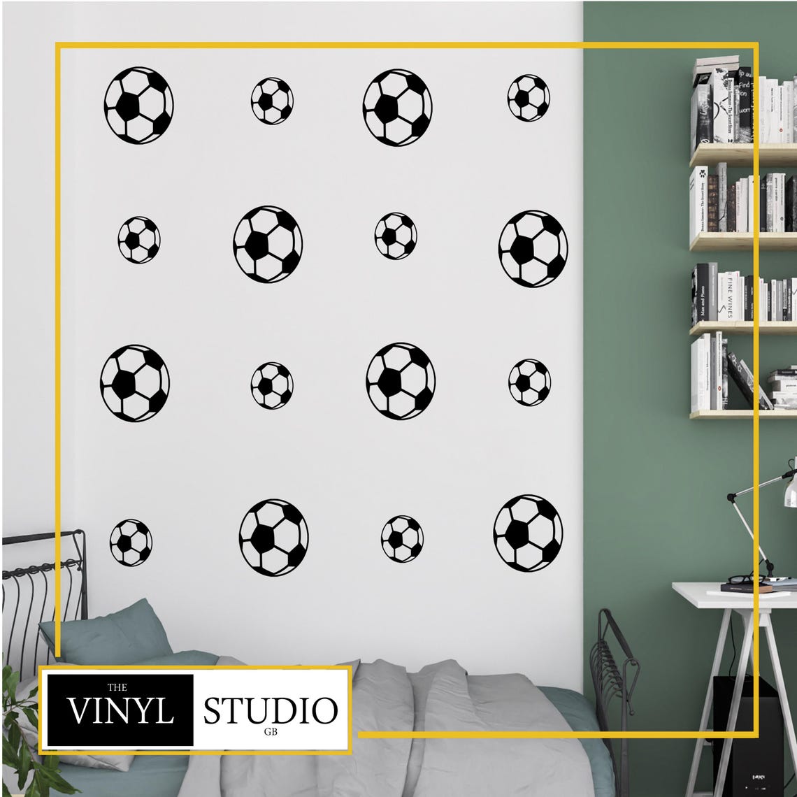 Football Wall Stickers - Wall Decals - Children's Bedroom Decor - Teen Room Decals - Image 2