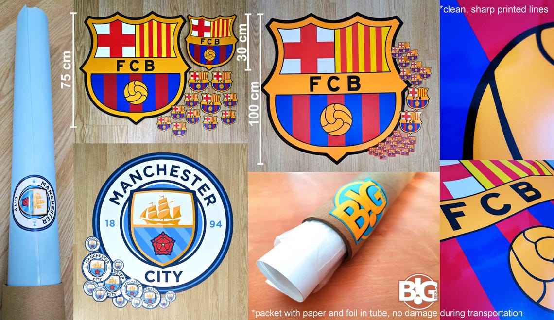 big sticker Football fußball soccer any team crest emblem stema logo, wall sticker decal wandtatoo - Image 8