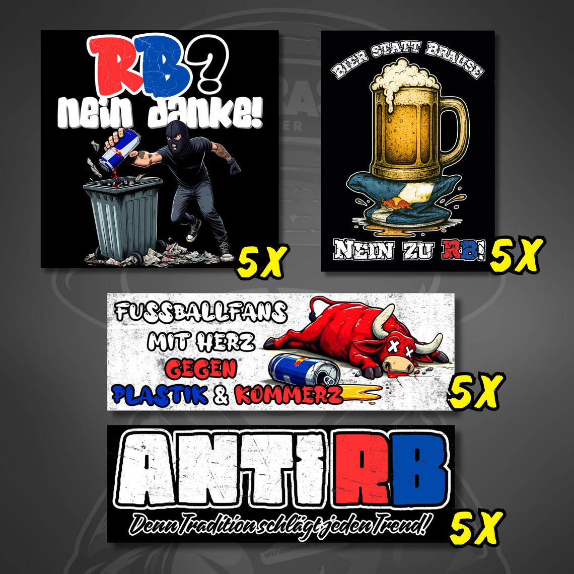 Anti RB stickers - 20 stickers in a set or individually selectable - Image 2