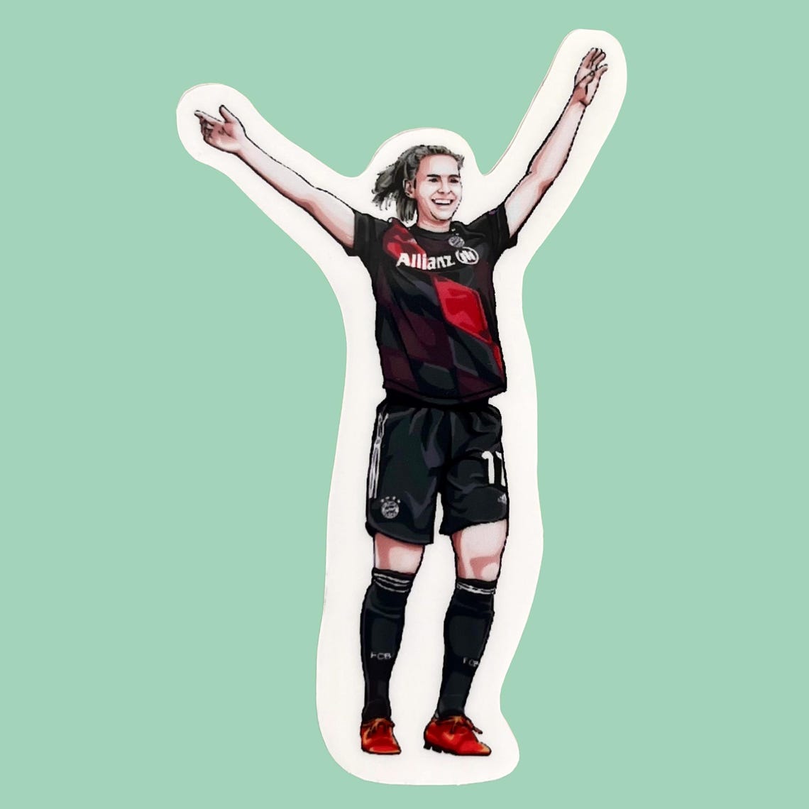 Klara Bühl Sticker – Germany Women’s Football , EURO 2025 Fan Art Vinyl Sticker - Image 2