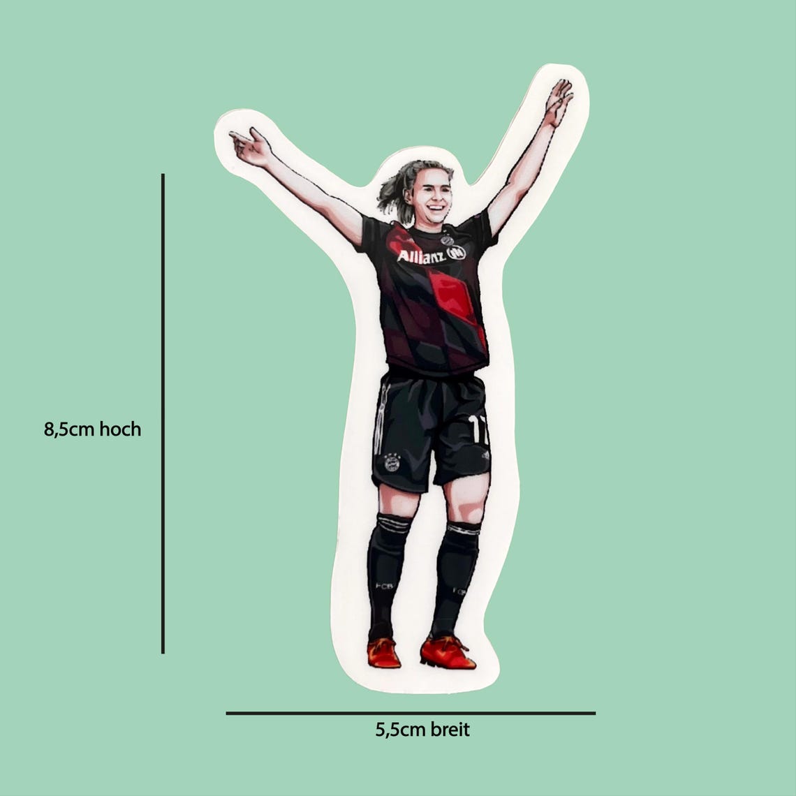 Klara Bühl Sticker – Germany Women’s Football , EURO 2025 Fan Art Vinyl Sticker - Image 4