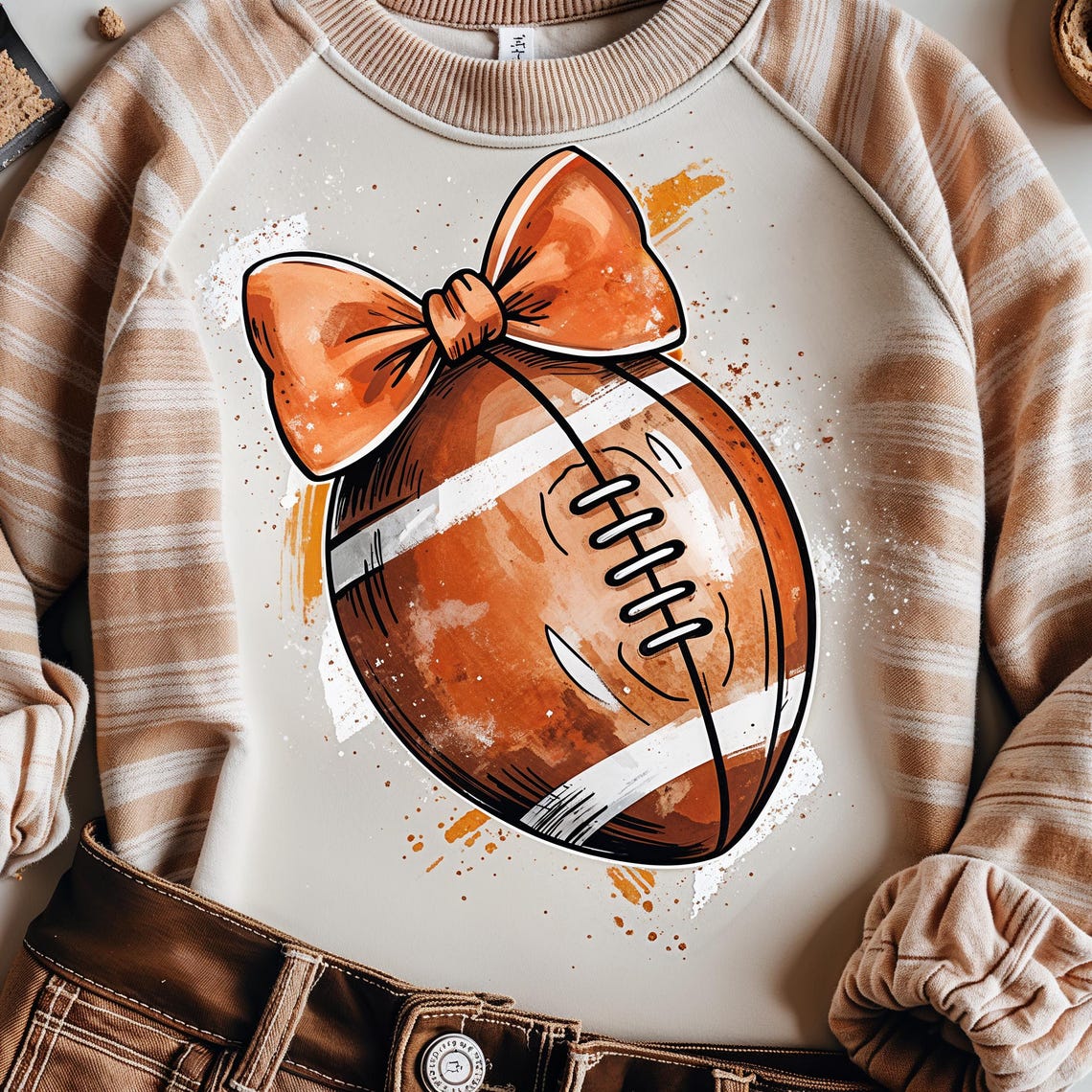 Football PNG Bundle Retro Game Day Touchdown Season Silly Football Goose Coquette Bow Funny Fall Football Mama Ghost Cherries PNG Designs - Image 7