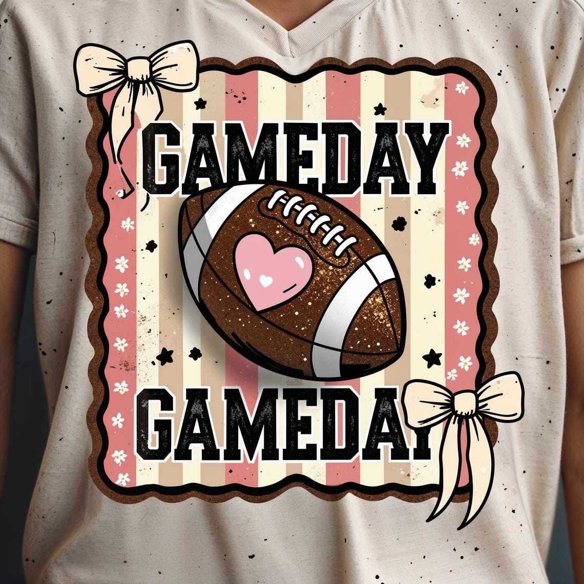Football PNG Bundle Retro Game Day Touchdown Season Silly Football Goose Coquette Bow Funny Fall Football Mama Ghost Cherries PNG Designs - Image 8