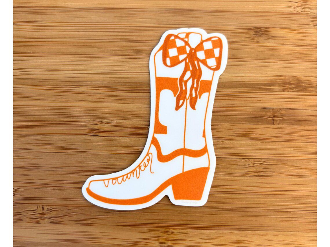 College Cowboy Boot Sticker/Cowboy Boot with Bow Sticker/Football Sticker/College Sticker/Sticker/Back to School - Image 4