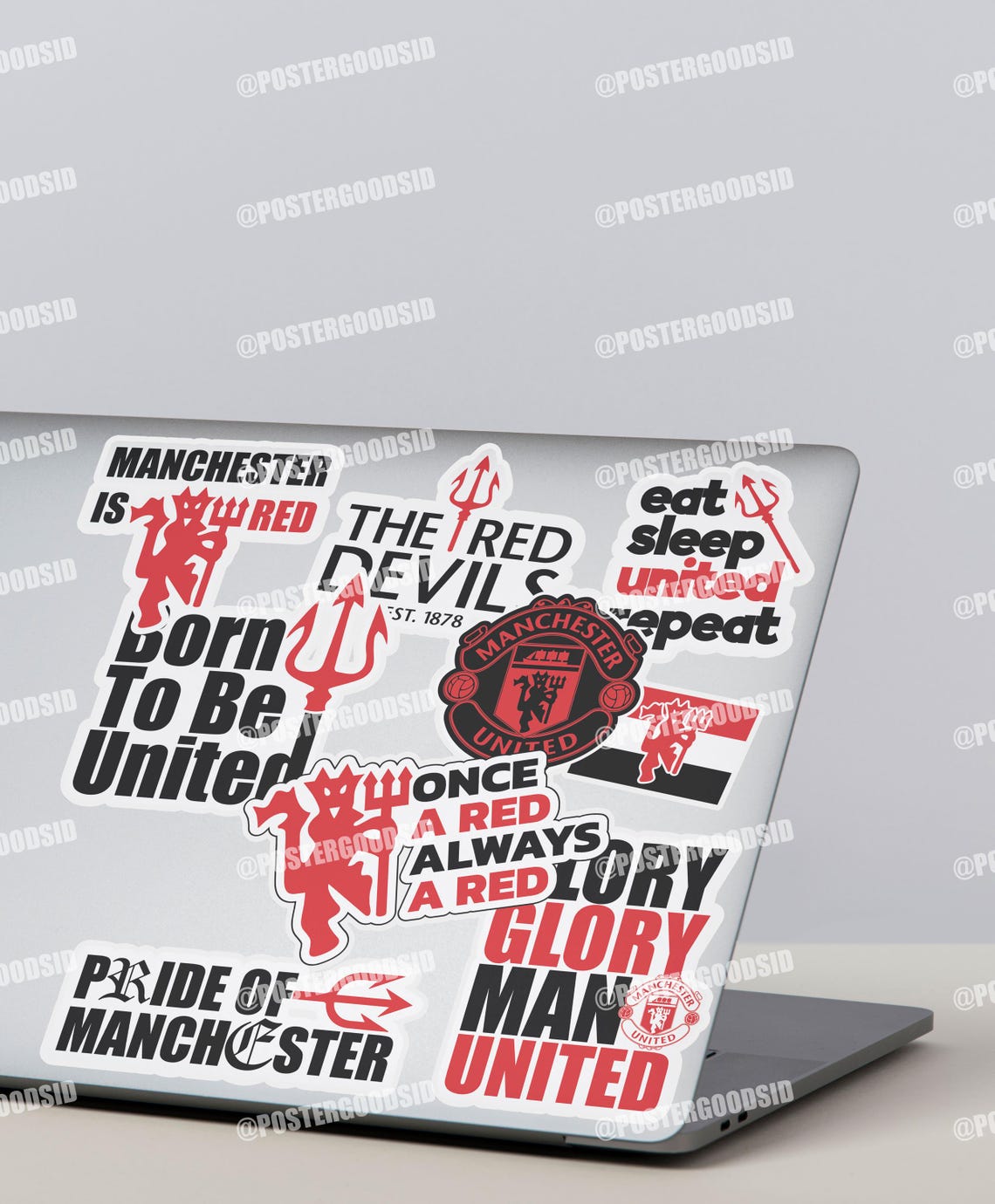 Manchester United Stickers: Football Fan Art, Printable PNG (Digital Download) - Image 3