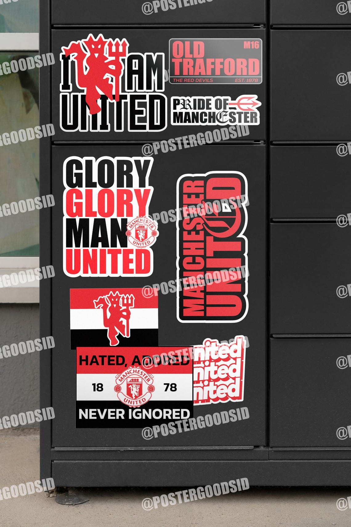 Manchester United Stickers: Football Fan Art, Printable PNG (Digital Download) - Image 4