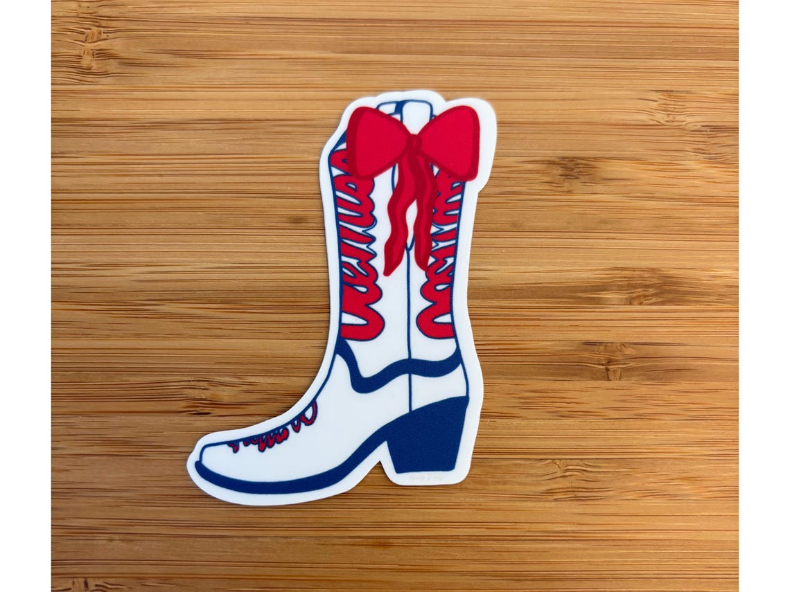 College Cowboy Boot Sticker/Cowboy Boot with Bow Sticker/Football Sticker/College Sticker/Sticker/Back to School - Image 7