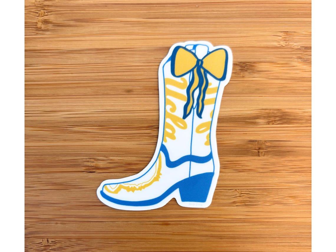 College Cowboy Boot Sticker/Cowboy Boot with Bow Sticker/Football Sticker/College Sticker/Sticker/Back to School - Image 6