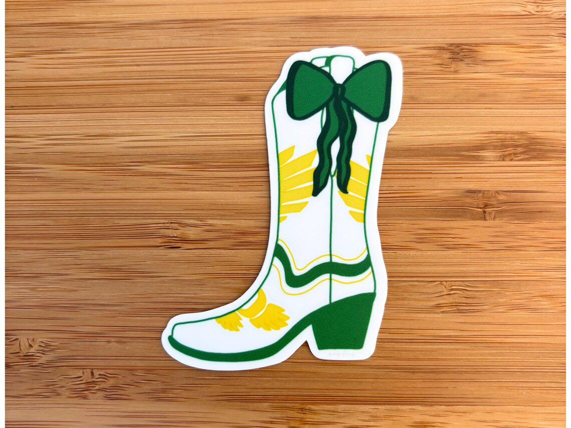 College Cowboy Boot Sticker/Cowboy Boot with Bow Sticker/Football Sticker/College Sticker/Sticker/Back to School - Image 5