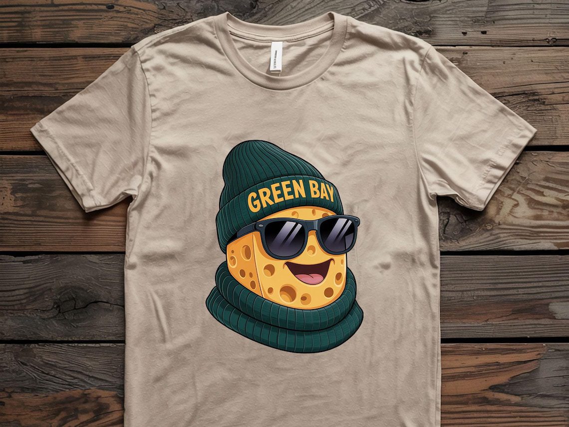 Green Bay Cheesehead Football PNG, football Mascot png, Green Bay Fan Printable, Cheesehead Football Decor, Green Bay Football - Image 3