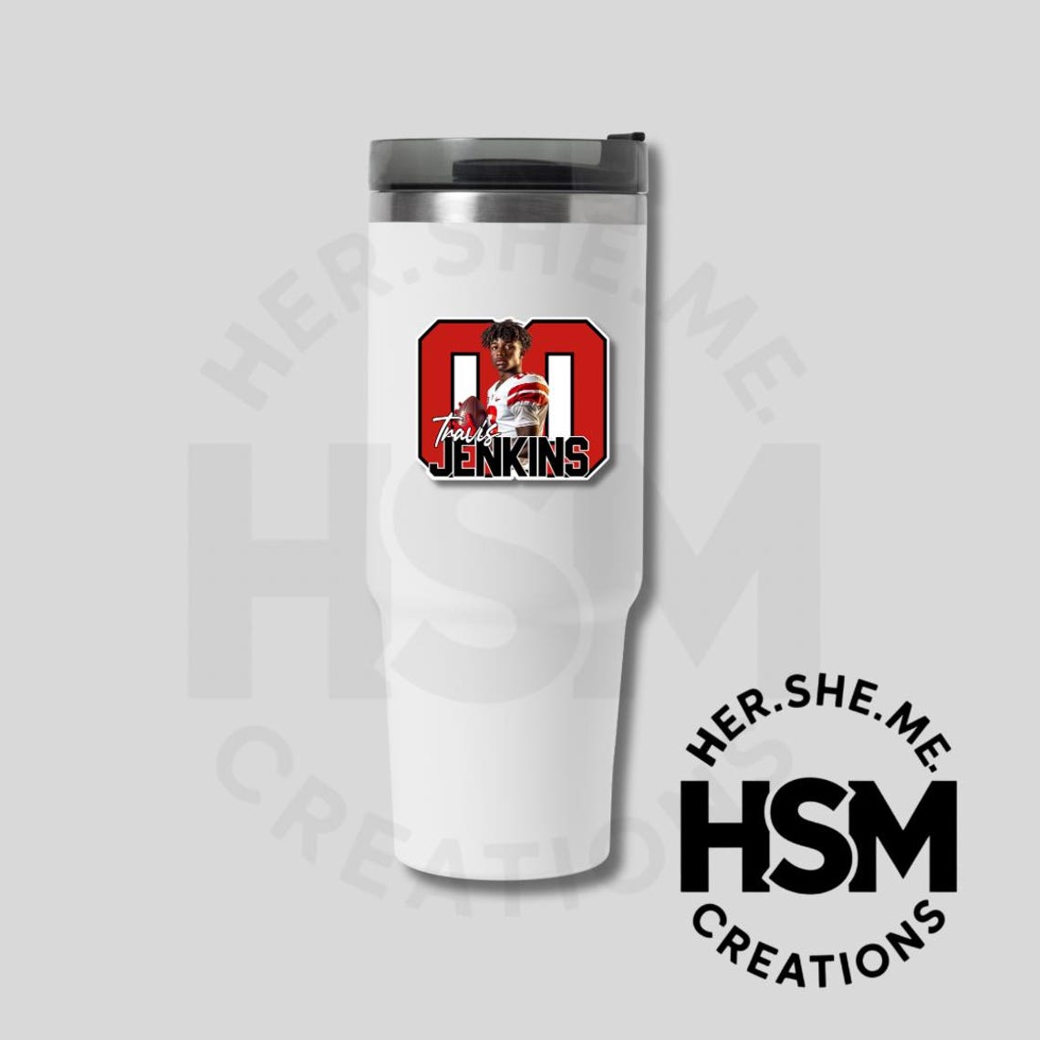 Custom Football Player Sticker | Personalized Sports Vinyl Decal | Waterproof Die-Cut Name & Number Sticker | Digital - Image 4