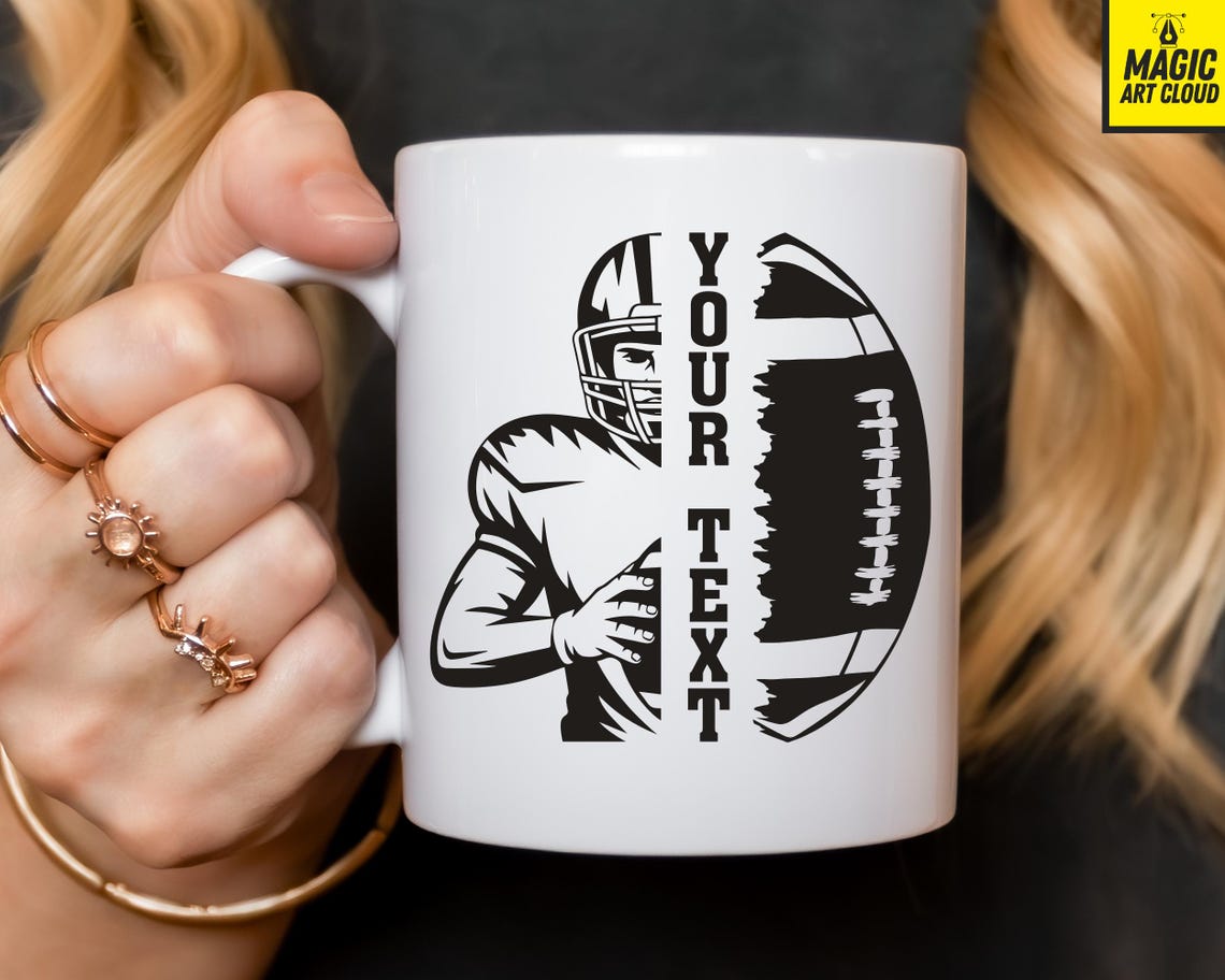 Custom Football player SVG Bundle,Football svg,Football player svg,Football mom svg,Football Name Svg,Football team svg,Two football players - Image 8