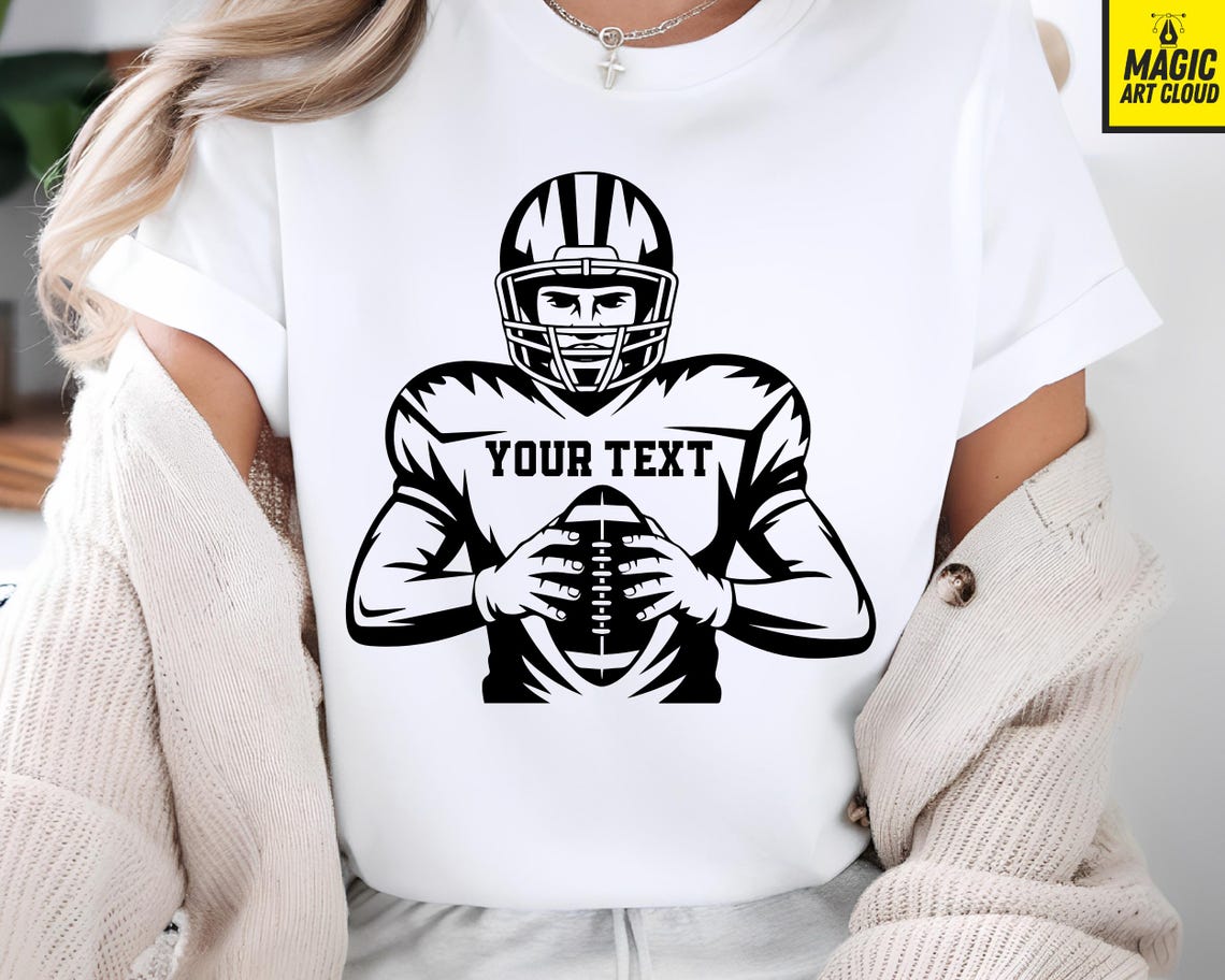 Custom Football player SVG Bundle,Football svg,Football player svg,Football mom svg,Football Name Svg,Football team svg,Two football players - Image 9