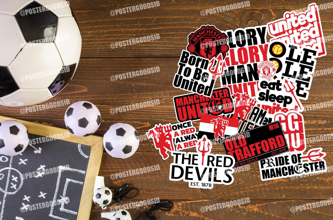 Manchester United Stickers: Football Fan Art, Printable PNG (Digital Download) - Image 6