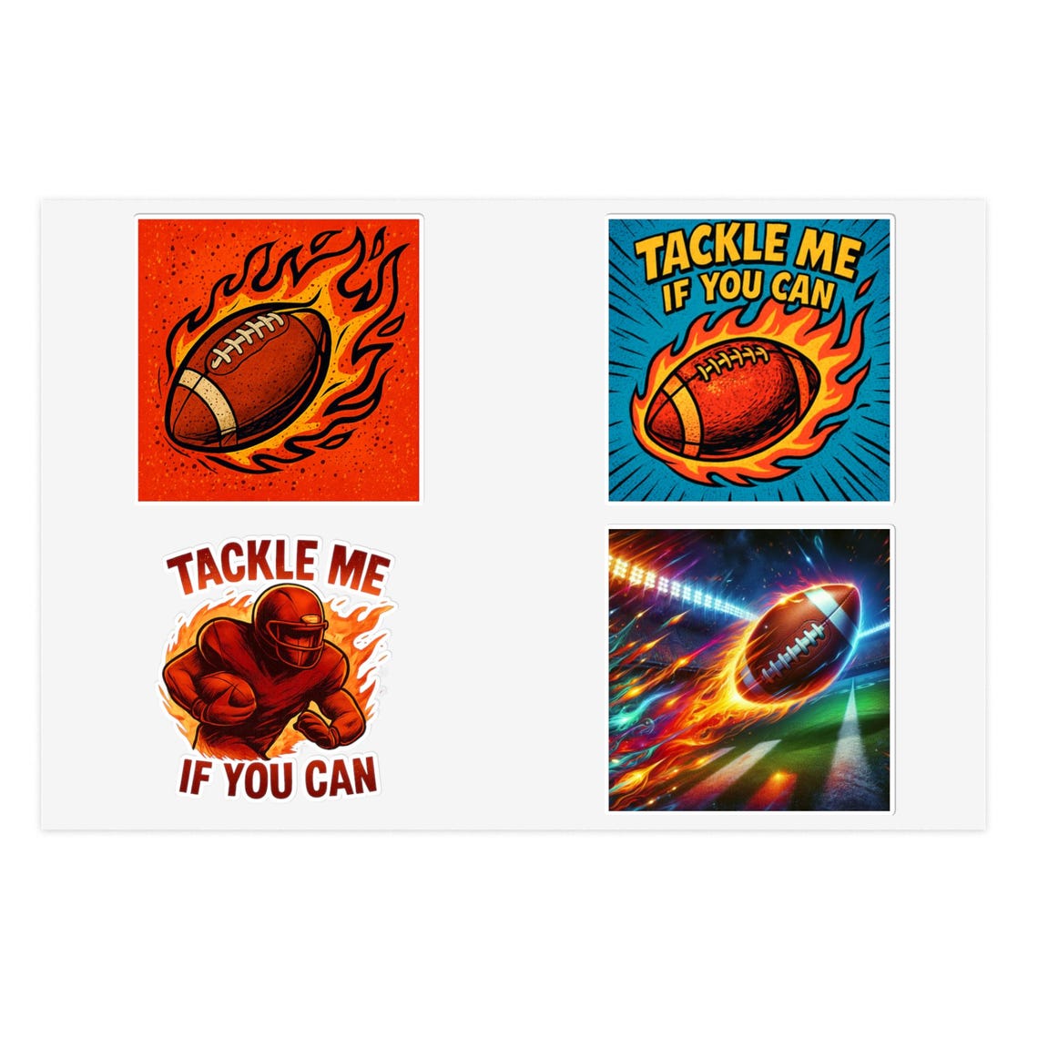 Football-Themed Sticker Sheets, Fun Sports Decals - Image 2