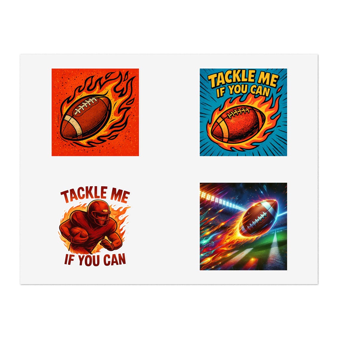 Football-Themed Sticker Sheets, Fun Sports Decals - Image 3