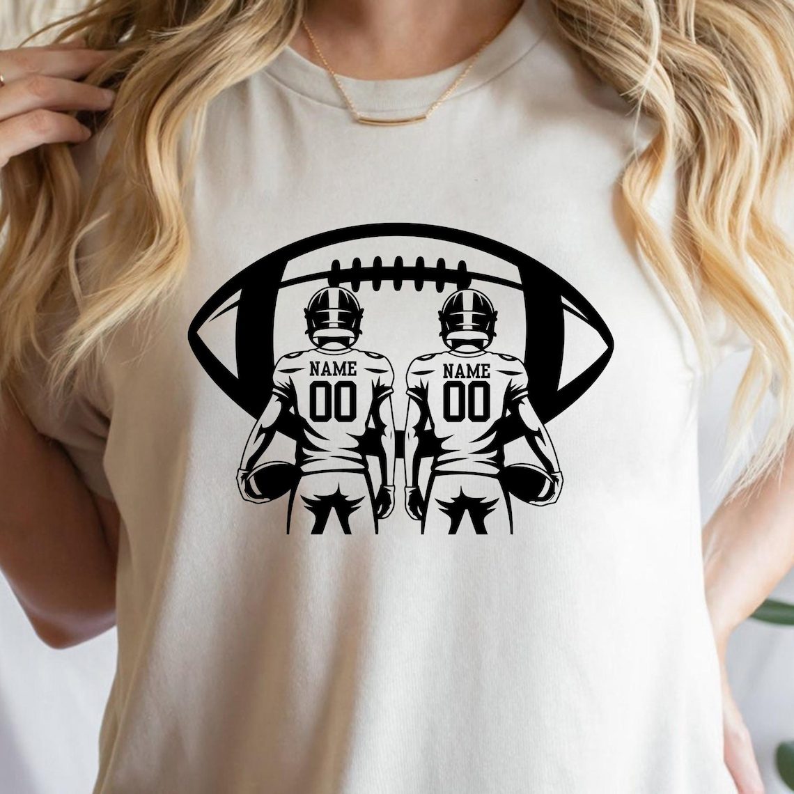 Custom Football player Svg, Football svg,Football player svg,Football mom svg, Football Name Svg, football team svg,two football players svg - Image 6