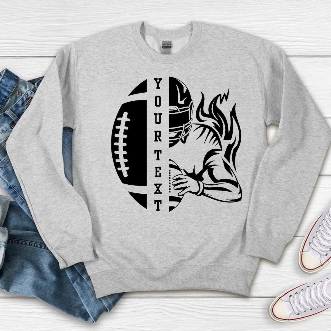 Custom Football player Svg, Football svg,Football player svg,Football mom svg, Football Name Svg, football team svg,two football players svg - Image 3