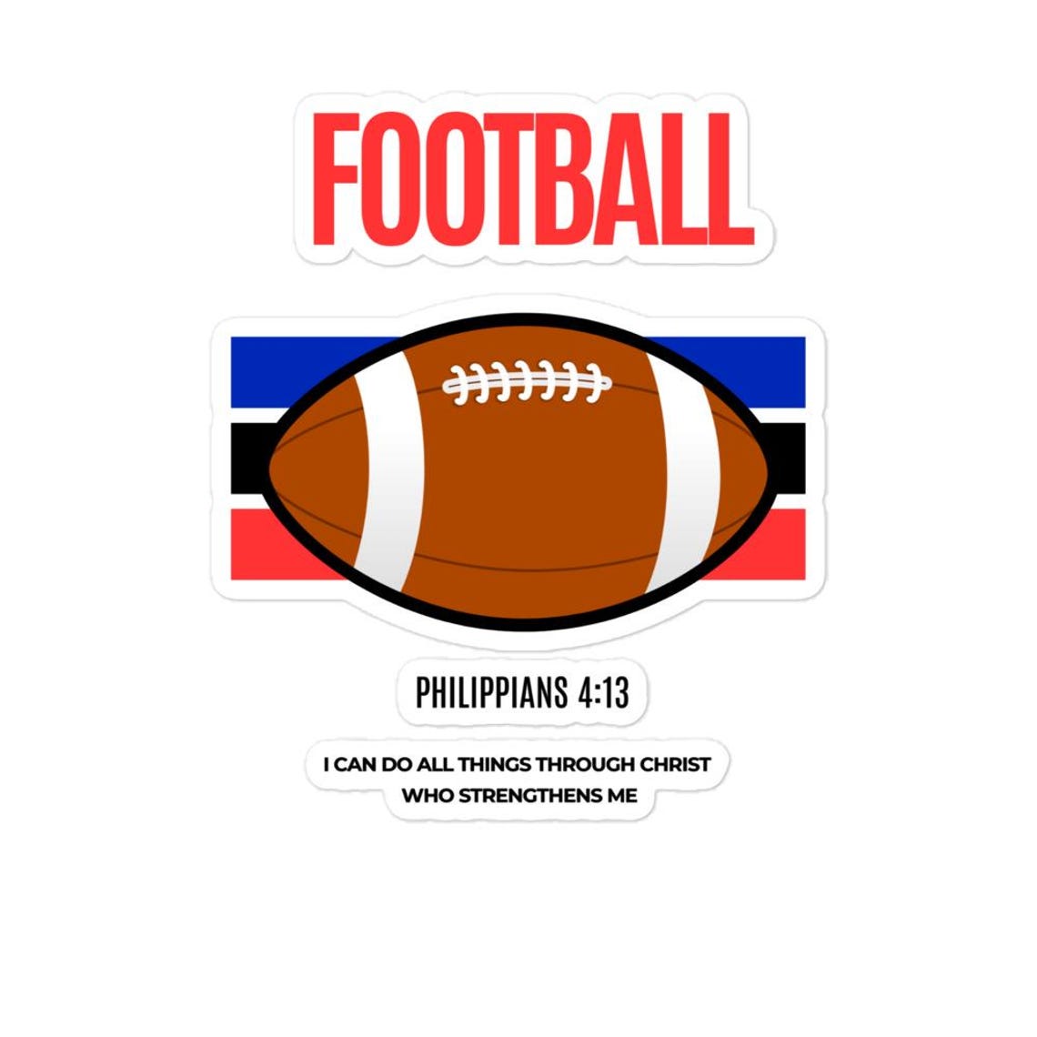 Football Phil 4:13 Bubble-free stickers - Image 2