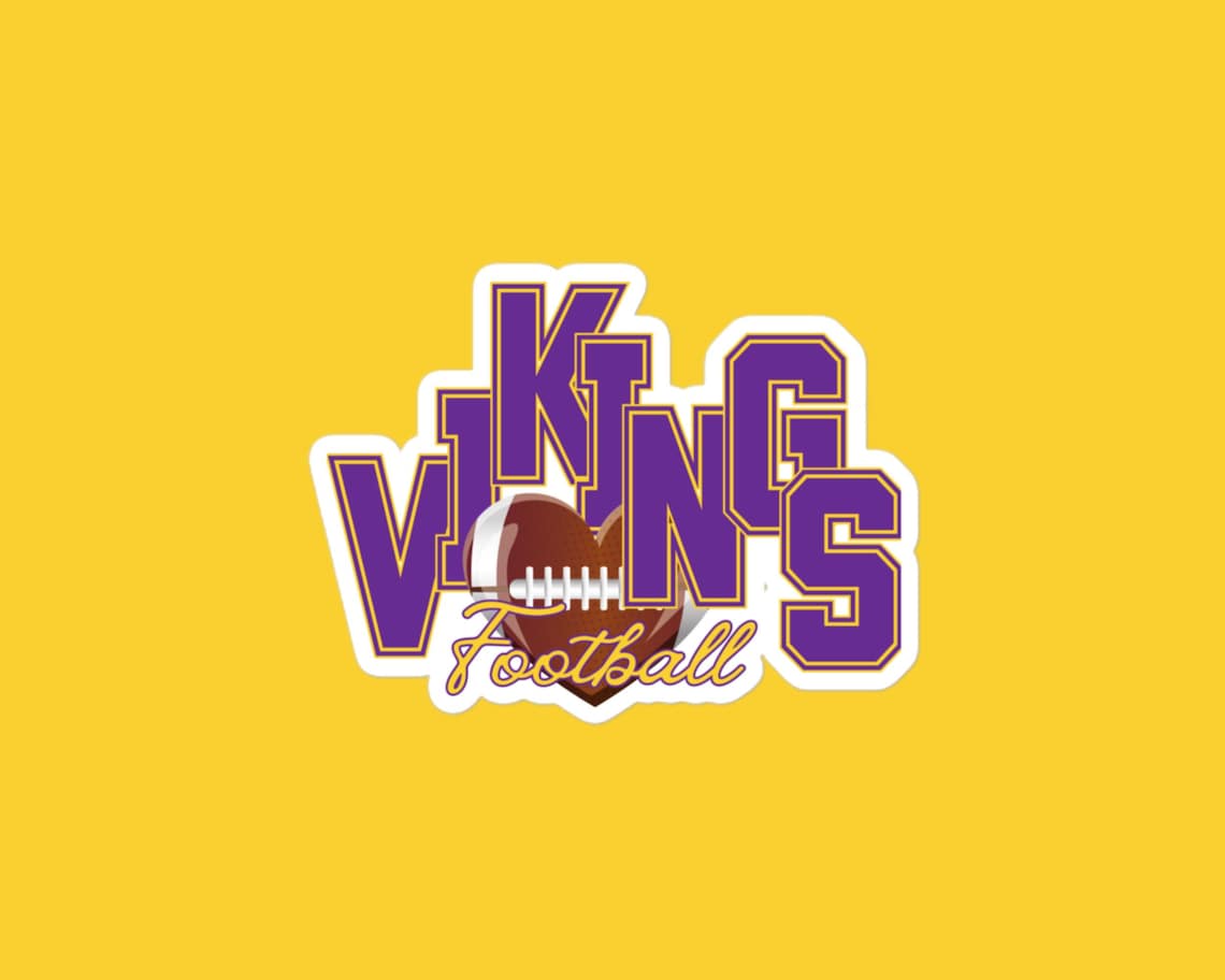 Minnesota Football Love Sticker | Purple & Gold Vinyl Decal | Viking Heart Fan Sticker | Waterproof Game Day Accessory - Image 3