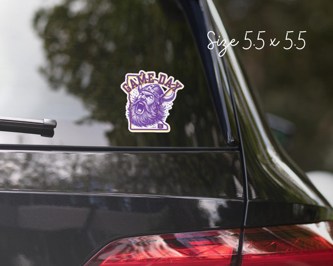 Minnesota Football Love Sticker | Purple & Gold Vinyl Decal | Viking Heart Fan Sticker | Waterproof Game Day Accessory - Image 10