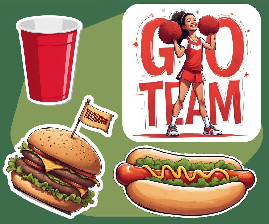 Football Digital Sticker Pack | NFL Season Phone Wallpapers | Game Day Planner Stickers | Sports Digital Download - Image 4