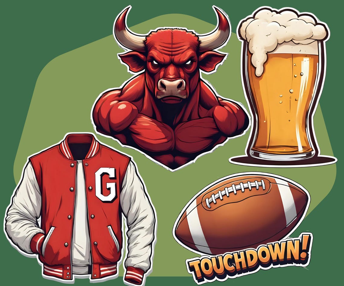 Football Digital Sticker Pack | NFL Season Phone Wallpapers | Game Day Planner Stickers | Sports Digital Download - Image 3