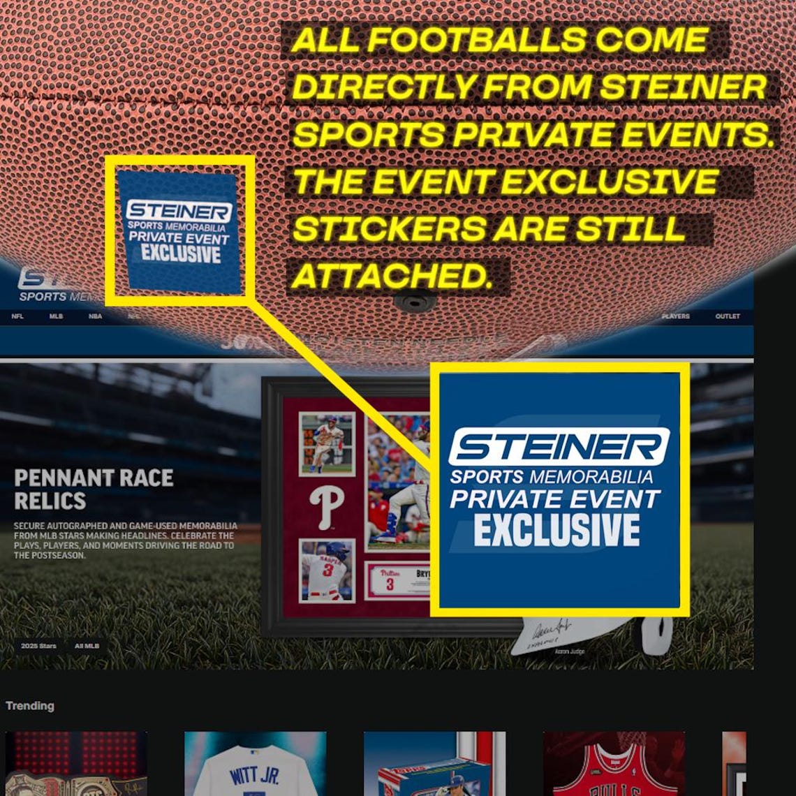 Joe Burrow Autographed / Signed NFL Full Size Football | Cincinnati Bengals Football Gifts | w/ COA & Steiner Event Sticker - Image 4