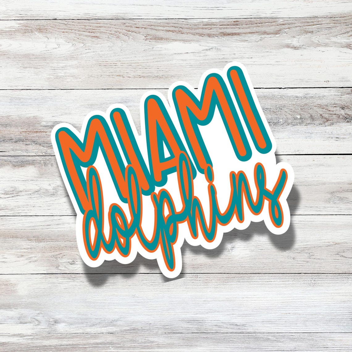 Miami Dolphins Stickers? Football Stickers ? Sports ? Water Resistant Stickers ? Sticker Pack ? Vinyl Sticker ? Gifts for Him - Image 3