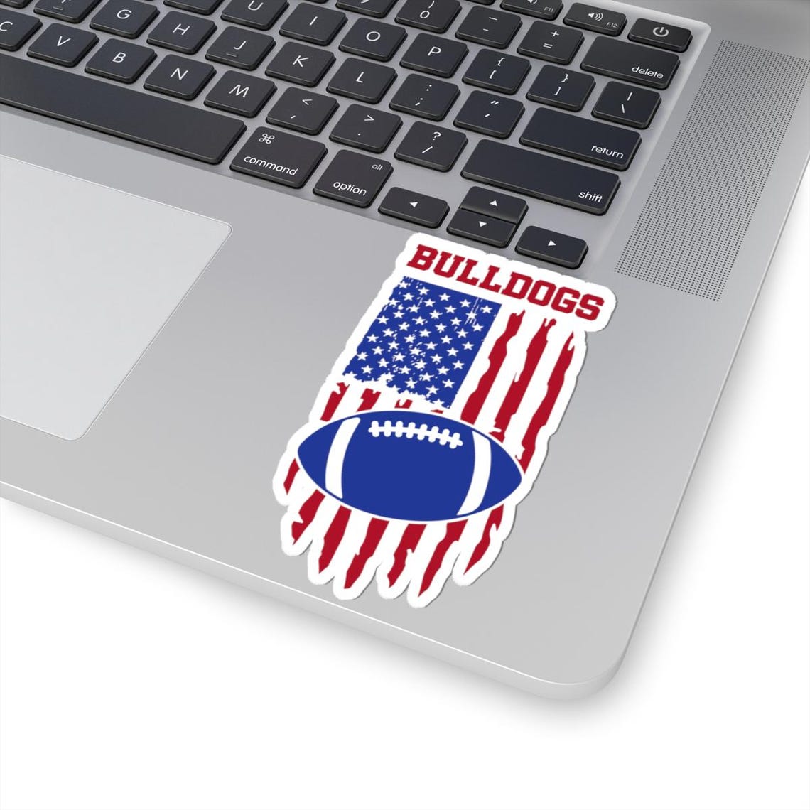 Patriotic Bulldog Football Kiss-Cut Stickers | USA Spirit, Team Pride, Laptop Decal, American Football, Sports Stickers - Image 7
