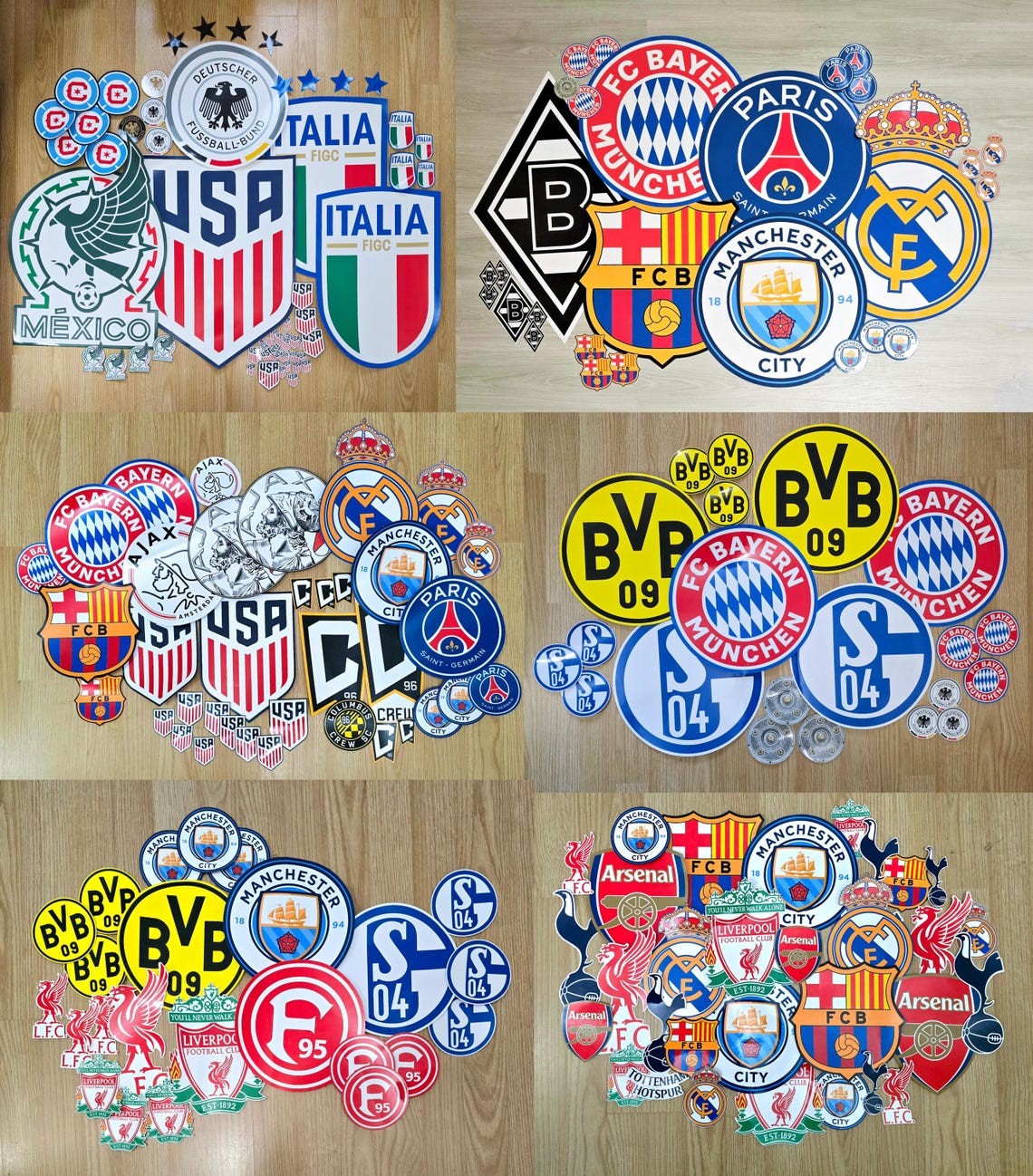 big sticker Football fußball soccer any team crest emblem stema logo, wall sticker decal wandtatoo - Image 5